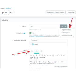 Zakažte jazyky ve eshopu, ale ne v administraci