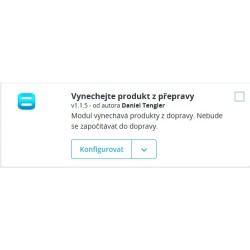 Nezapočítávejte produkt do kalkulace dopravy